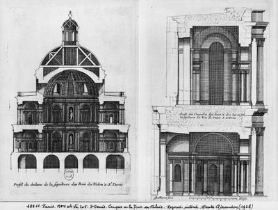 Basilica Saint-Denis, the Valois Tower, c.1655 by Jean Marot